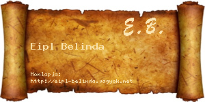 Eipl Belinda névjegykártya